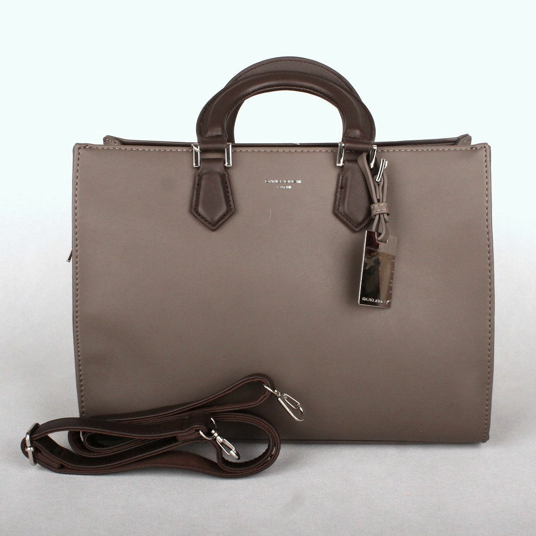 VADA - Šedo-hnědá (taupe) středně velká kabelka do ruky David Jones CM3581