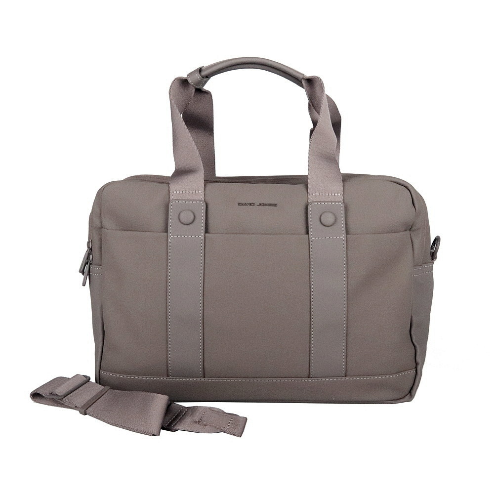 Dvouoddílová hnědo-šedá taška do ruky David Jones CM7720 na notebook
