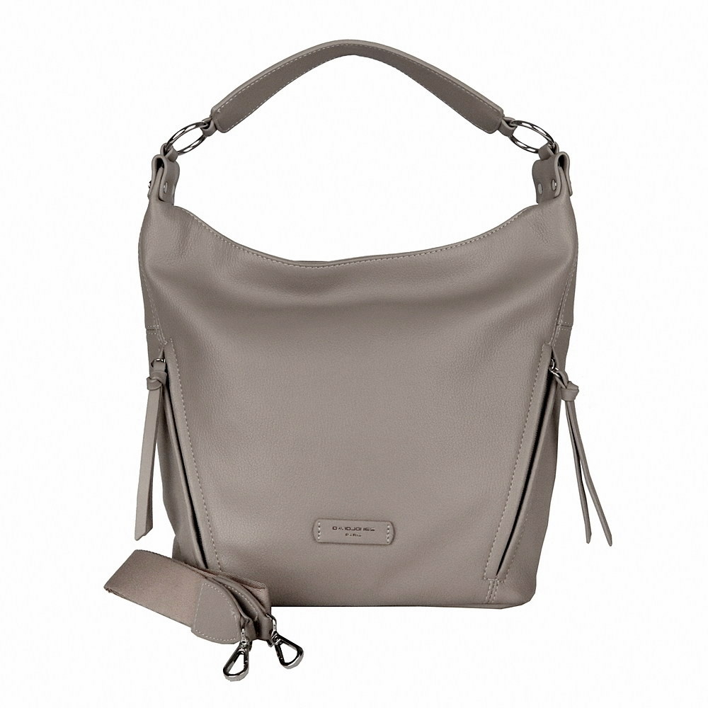Střední/velká šedo-hnědá kabelka na rameno David Jones CM7422