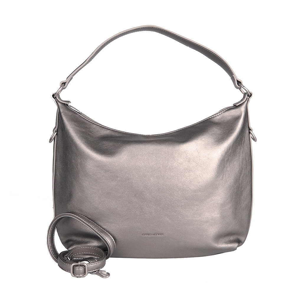 Velká stříbrná kabelka na rameno David Jones CM7426