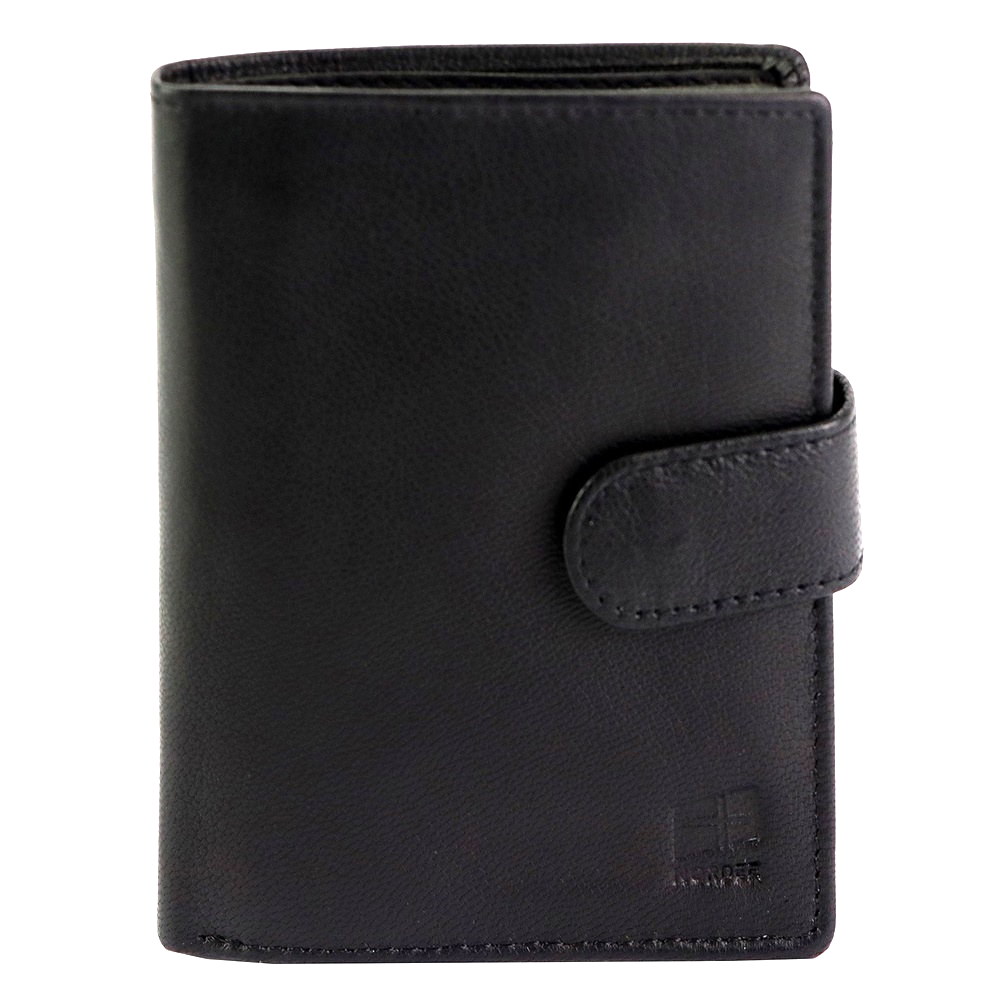 Černá kožená peněženka Nordee na výšku N4L