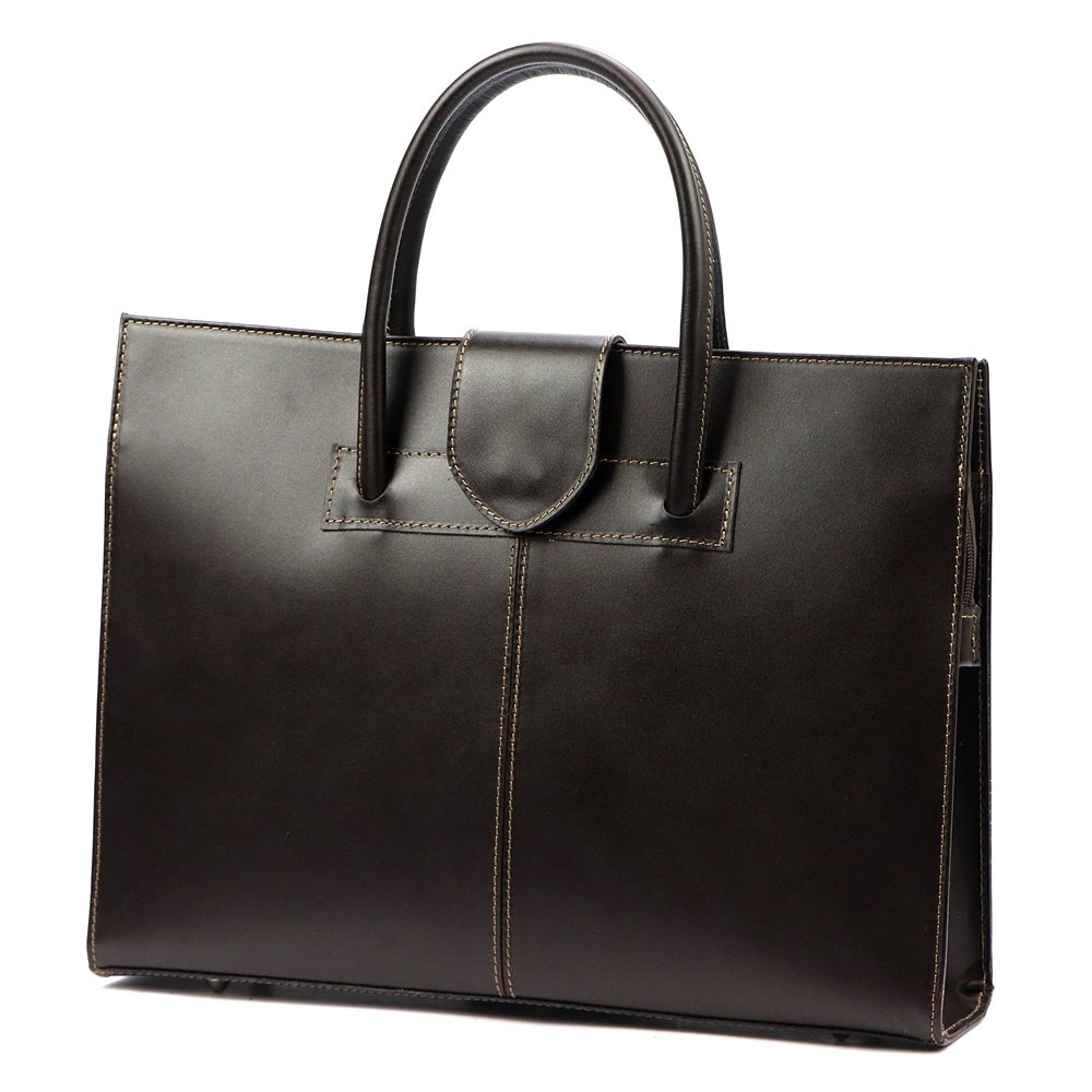 Kožená dámská tmavěhnědá business taška do ruky Camilla no. 778