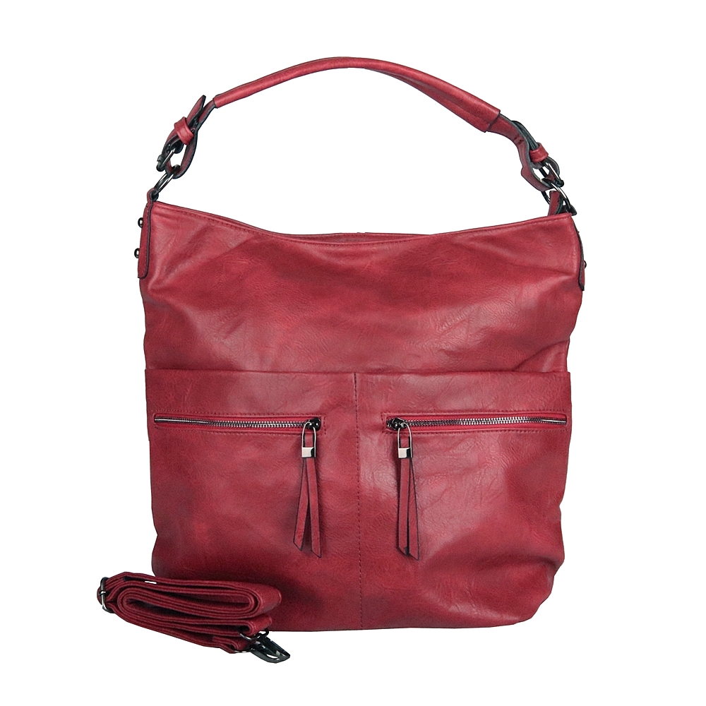 Velká červená kabelka do ruky, na rameno i crossbody ROMINA & CO D177-1 NEW