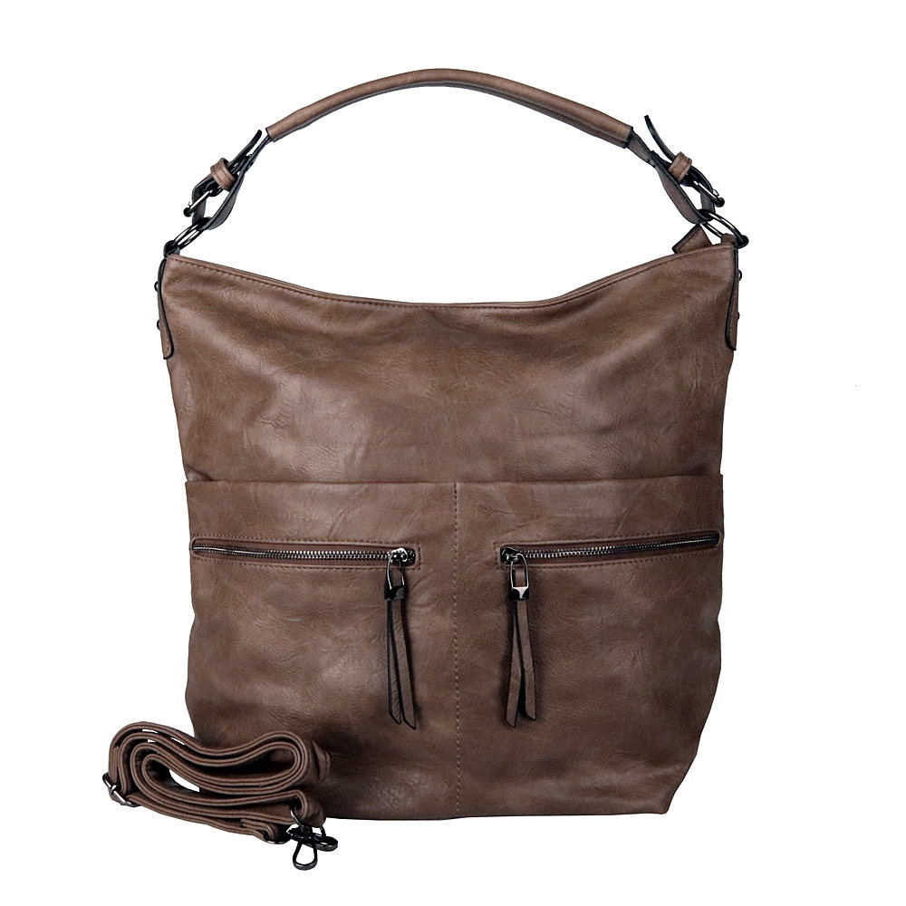 Velká hnědá kabelka do ruky, na rameno i crossbody ROMINA & CO D177-1 NEW
