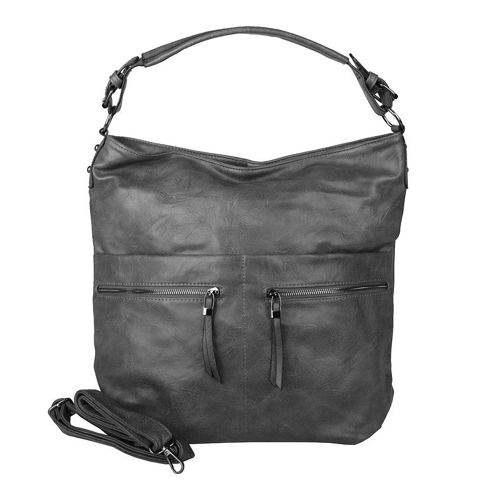 Velká tmavěšedá kabelka do ruky, na rameno i crossbody ROMINA & CO D177-1 NEW