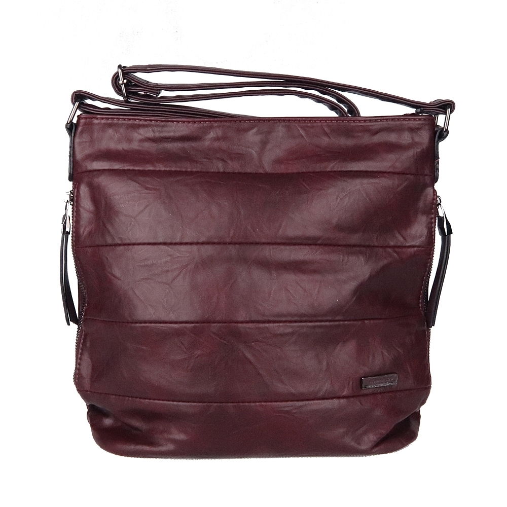 Středně velká tmavěčervená crossbody kabelka ROMINA & CO D600