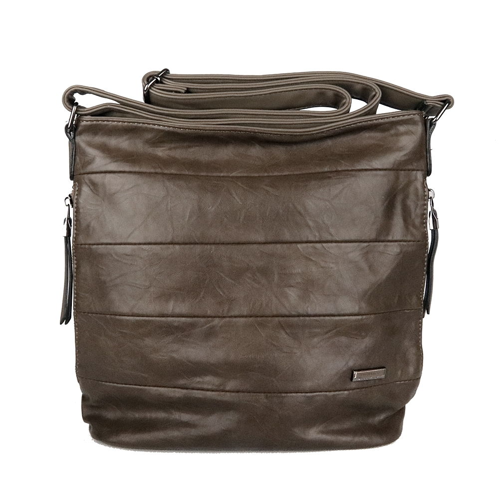 Středně velká khaki crossbody kabelka ROMINA & CO D600