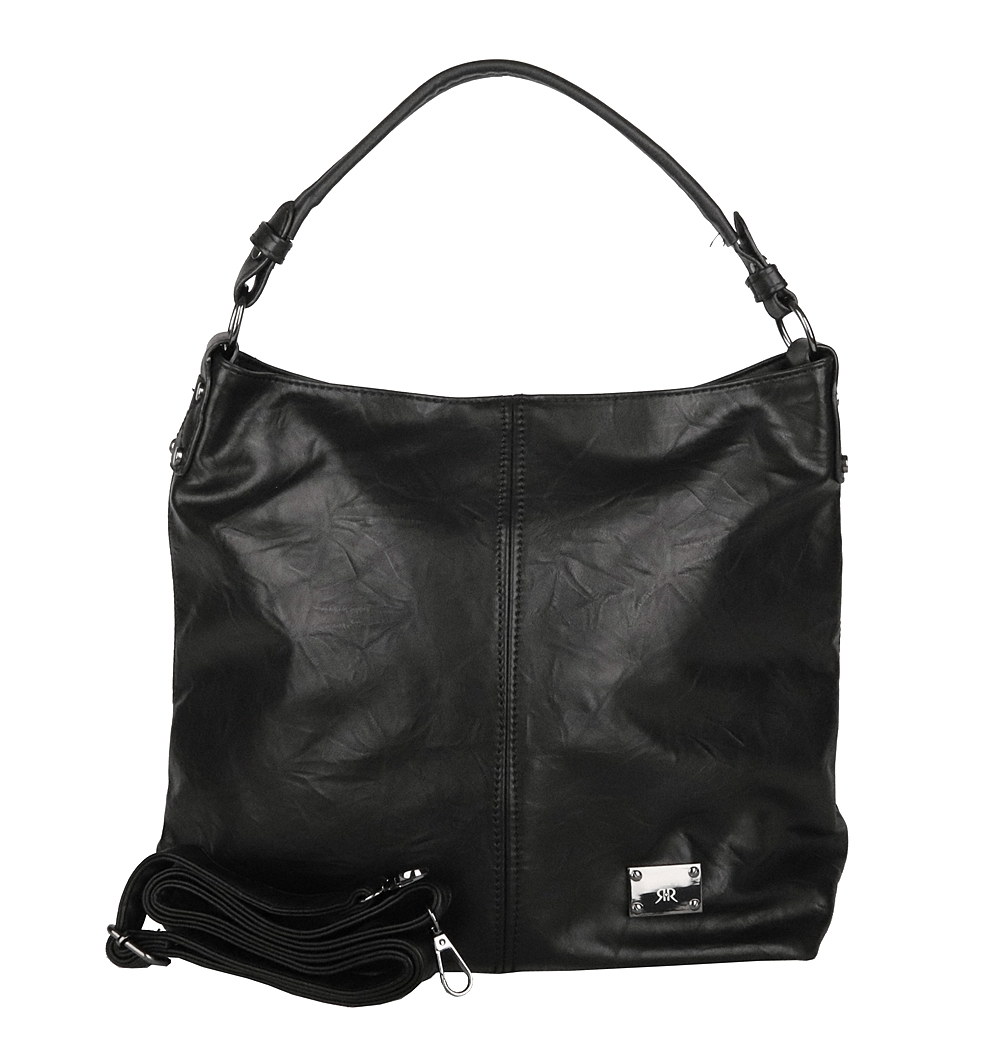 Velká černá kabelka na rameno i crossbody ROMINA D572/25 NEW