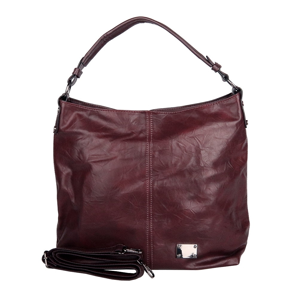 Velká tmavěčervená kabelka na rameno i crossbody ROMINA D572/25 NEW