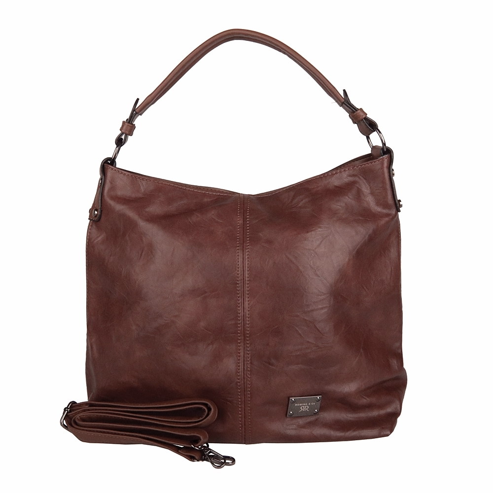 Velká hnědá kabelka na rameno i crossbody ROMINA D572/25 NEW