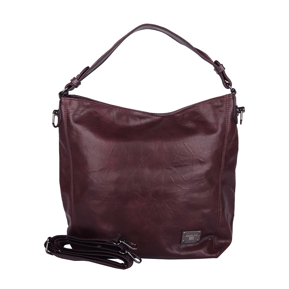 Velká tmavěčervená kabelka na rameno i crossbody ROMINA D569/25