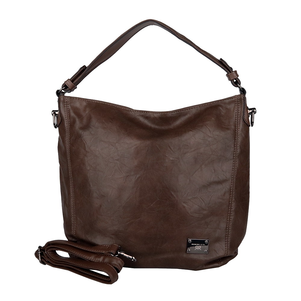 Velká hnědá (zemní) kabelka na rameno i crossbody ROMINA D569/25