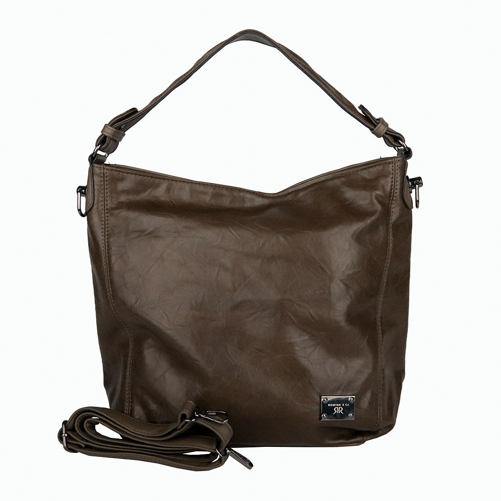 Velká khaki kabelka na rameno i crossbody ROMINA D569/25