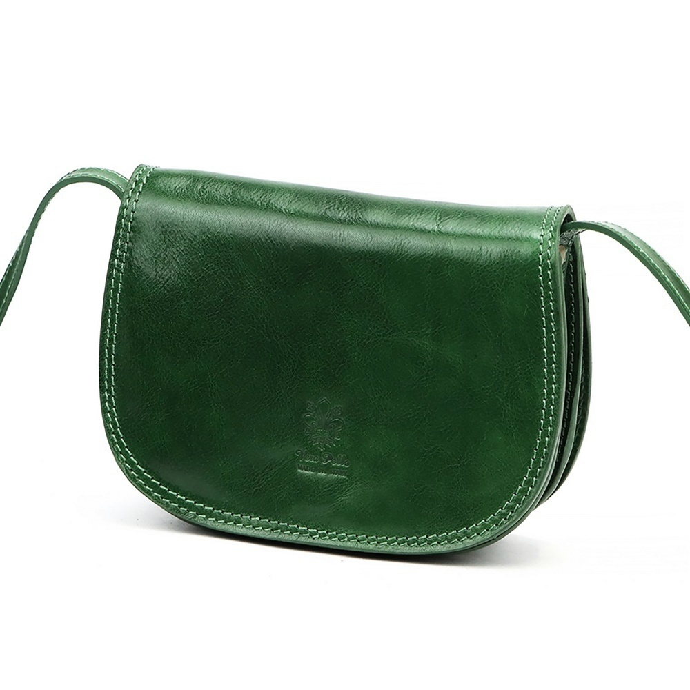 Zelená malá kožená crossbody kabelka no. 46 (new)