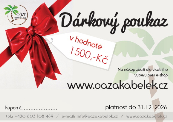 Dárkový poukaz v hodnotě 1 500 Kč