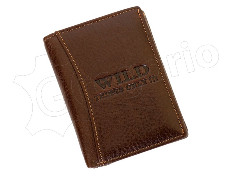 Hnědá kožená peněženka Wild Things Only 5500