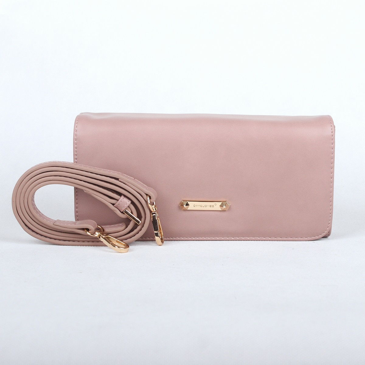 Růžová crossbody kabelka (psaníčko) David Jones 5504A