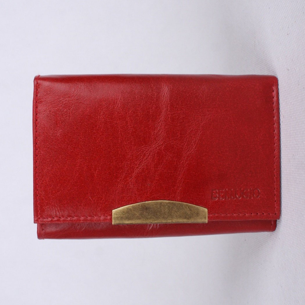Tmavěčervená kožená peněženka BELLUGIO AD-21-068
