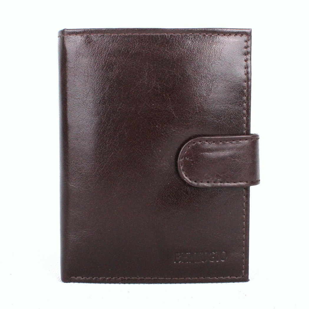 Tmavěhnědá kožená peněženka Bellugio (AM-21-072A)