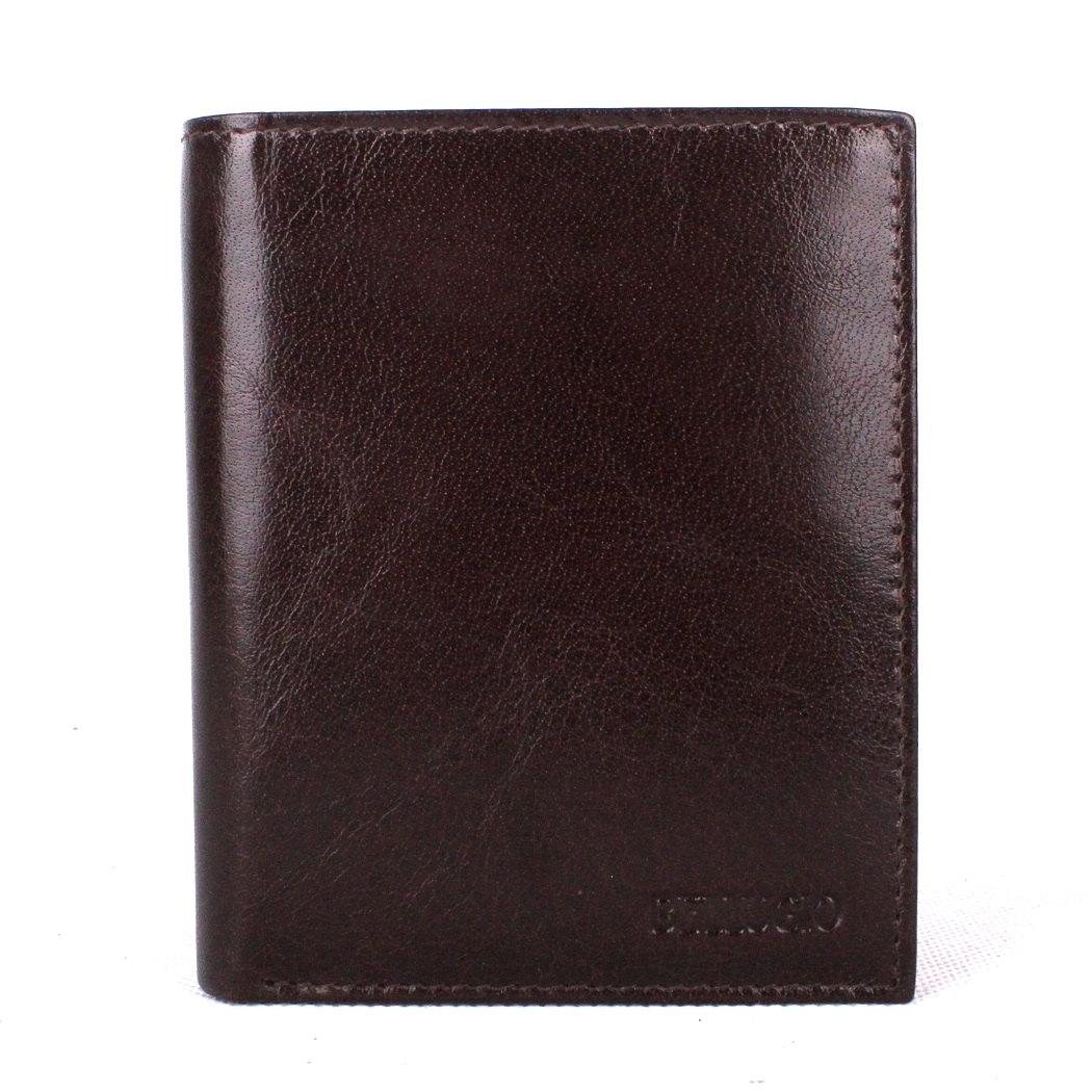 Tmavěhnědá kožená peněženka BELLUGIO (AM-21-034)