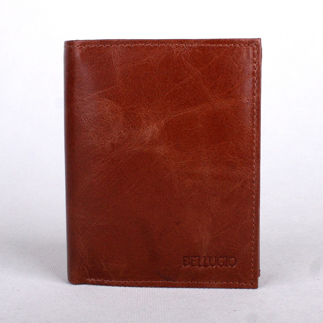 Hnědá (tan) kožená peněženka BELLUGIO (AM-21-034)