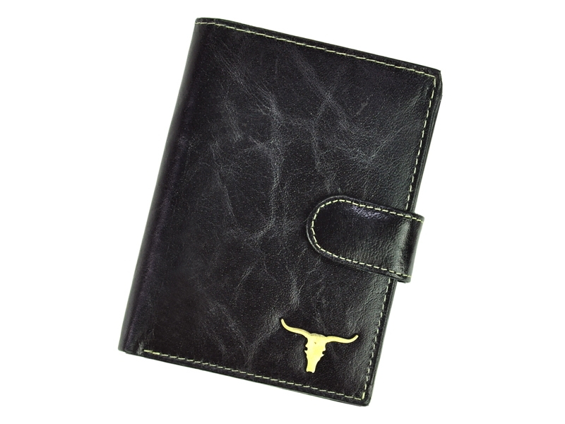 Černá kožená peněženka Wild Buffalo (RM-04L-BAW) + RFID