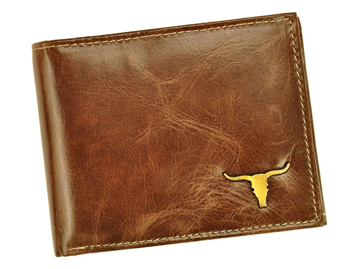 Tmavěhnědá kožená peněženka Wild Buffalo (RM-02-BAW2) + RFID