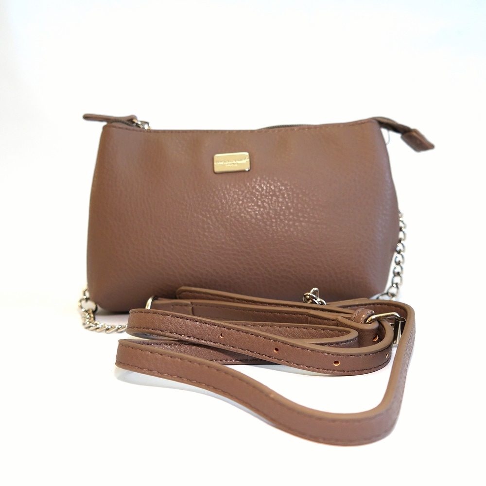 Malá tmavěrůžová crossbody kabelka David Jones CM3934