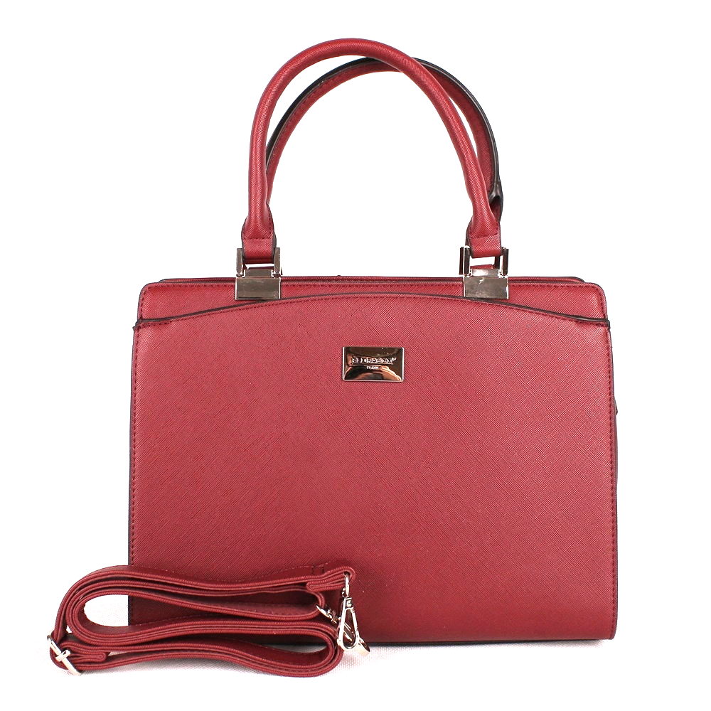 Červená středně velká elegantní kabelka do ruky FLORA&CO F6346