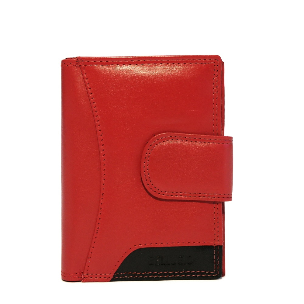 Červeno-černá kožená peněženka Bellugio no. 257