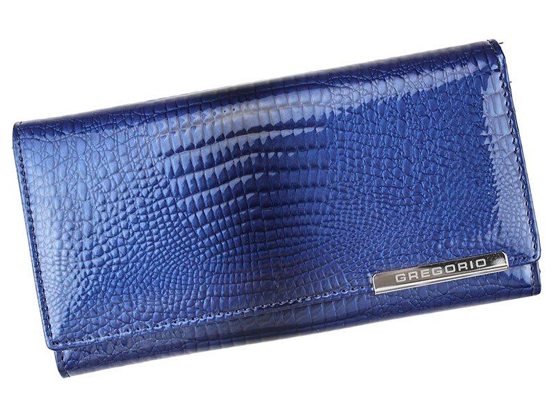Modrá kožená peněženka Gregorio GF100