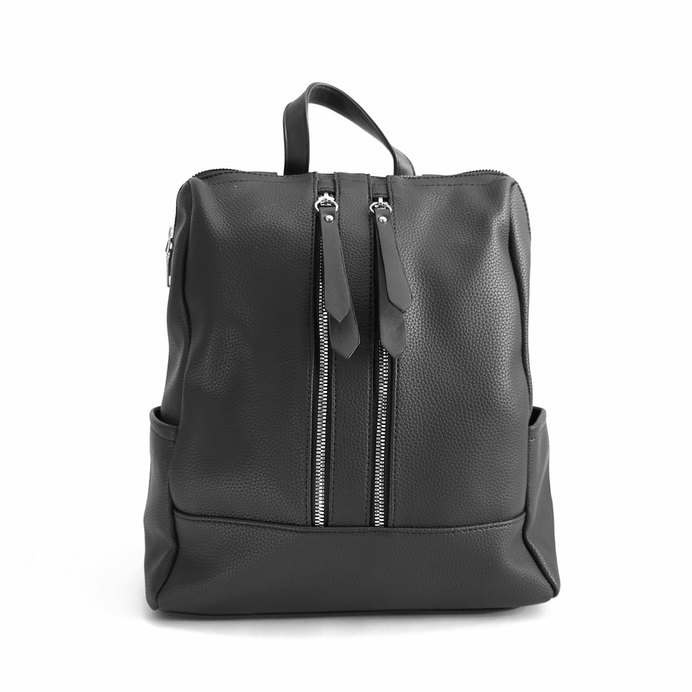 Středně velký černý batoh / kabelka ROMINA 9293
