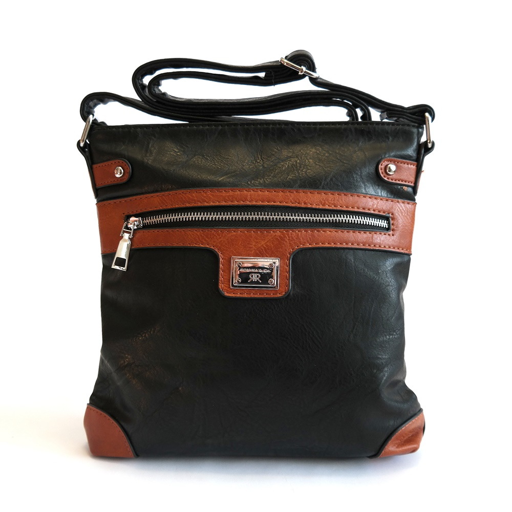 Středně velká černá crossbody kabelka ROMINA & CO D173