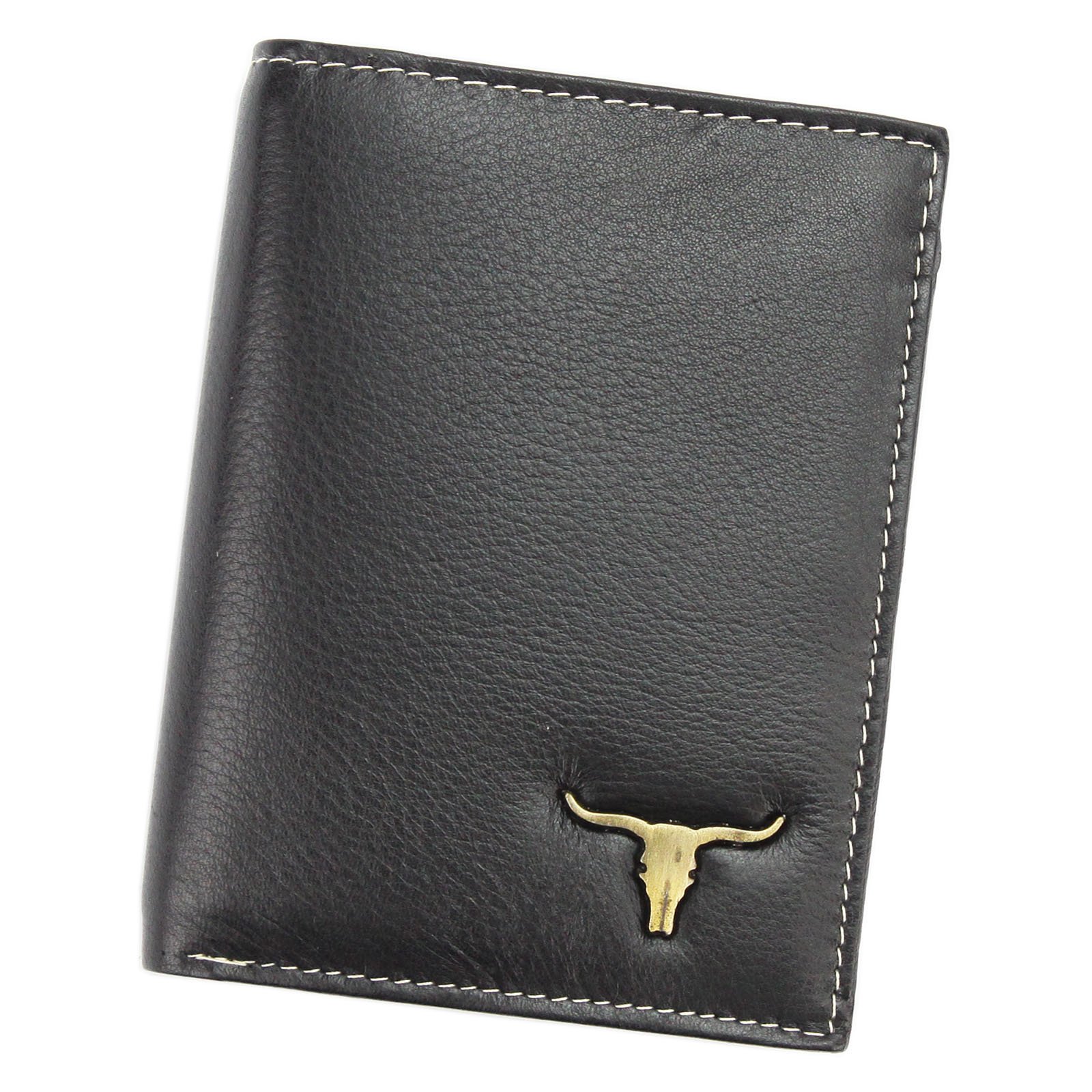 Černá kožená peněženka Wild Buffalo (RM-04-BAW3) + RFID