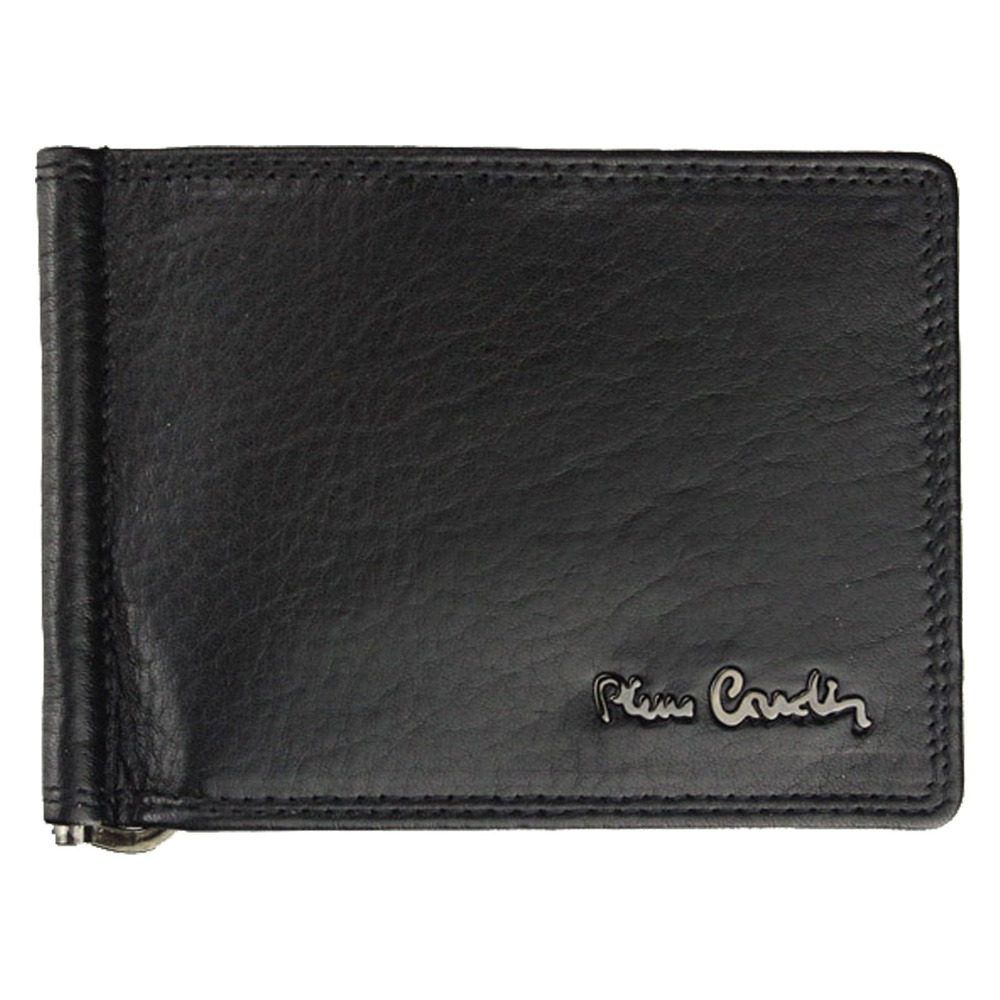 Luxusní černá kožená peněženka dolarovka Pierre Cardin