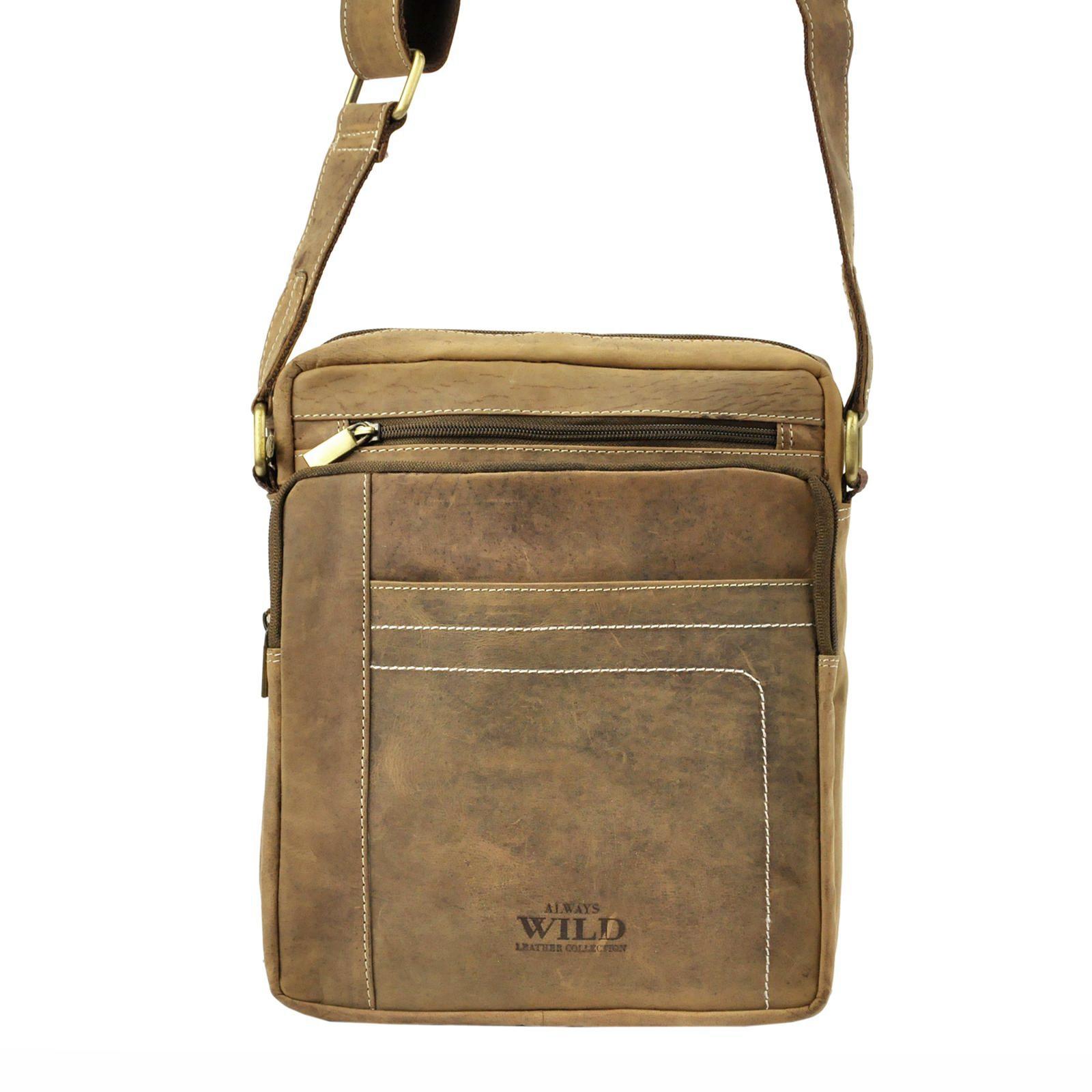 Pánská kožená hnědá crossbody taška Always Wild 250839-MH