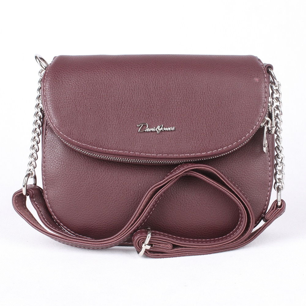 Tmavěvínová crossbody kabelka David Jones 6100-1