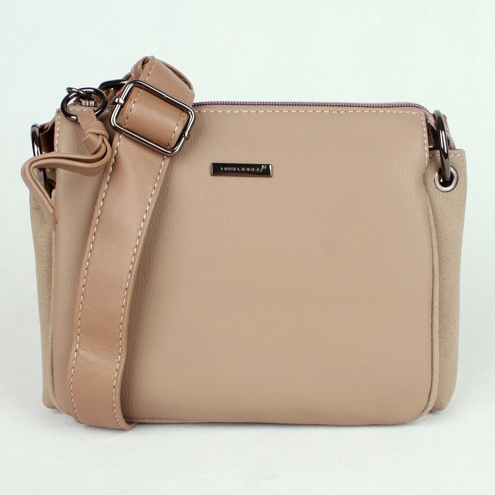 Tříoddílová šedohnědá crossbody kabelka David Jones CM5322