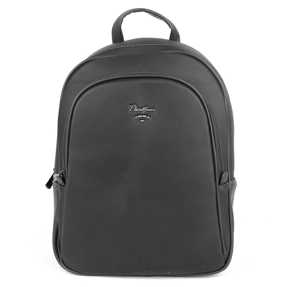 Středně velký městský černý batoh David Jones CM5323 s obsahem cca. 9 l 