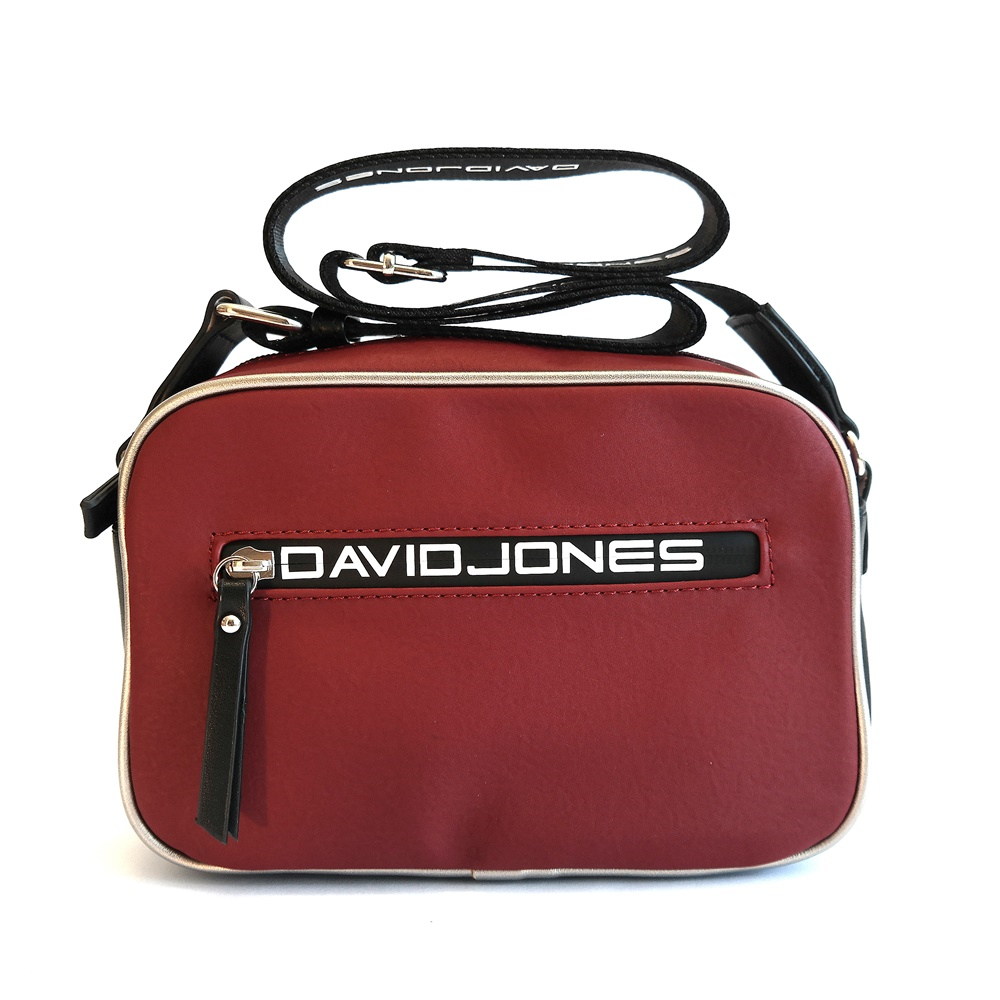 Tmavěčervená crossbody kabelka David Jones CM5478