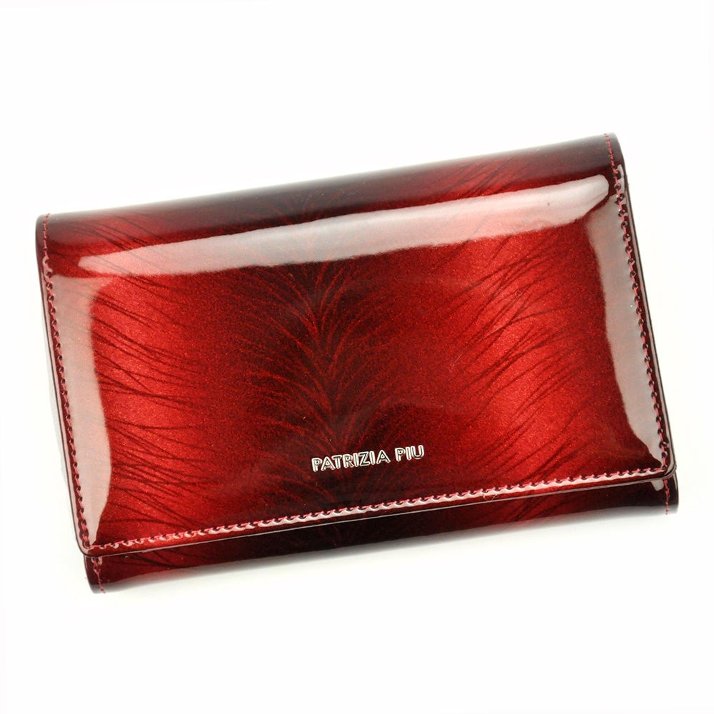 Tmavěčervená kožená peněženka Patrizia Piu FF-112