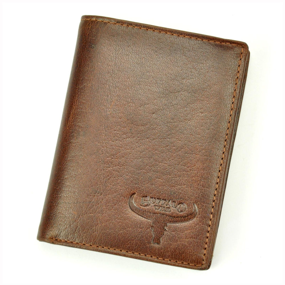 Hnědá kožená peněženka Buffalo Wild N4-BWJ + RFID