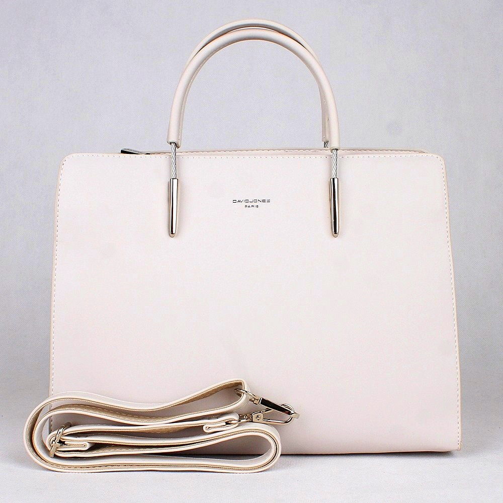 Bílošedá tříoddílová elegantní kabelka do ruky David Jones CM5654
