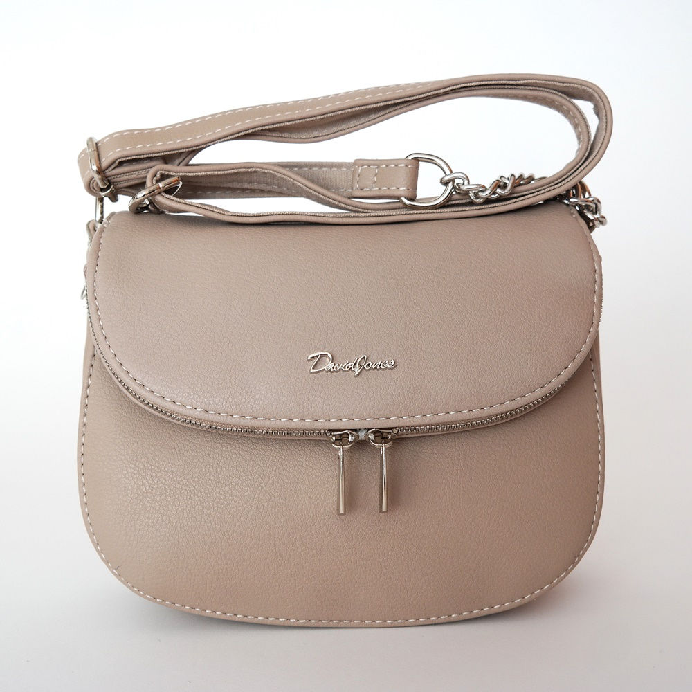 Šedohnědá crossbody kabelka David Jones 6200-1A