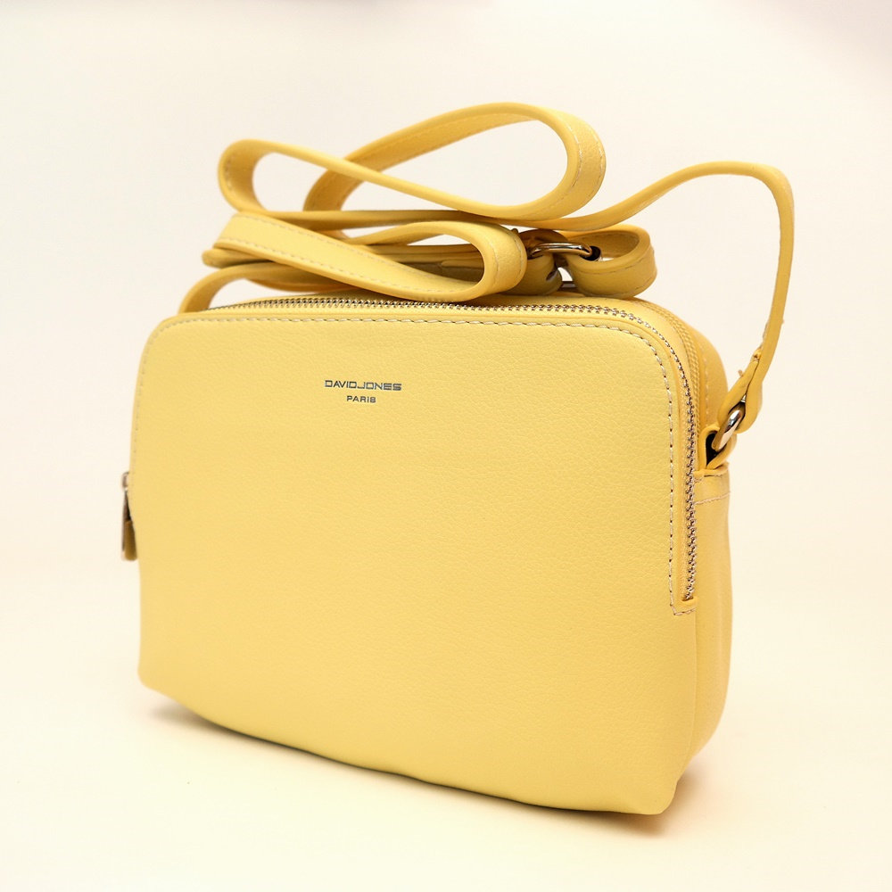 Světležlutá dvouoddílová crossbody kabelka David Jones CM5616A